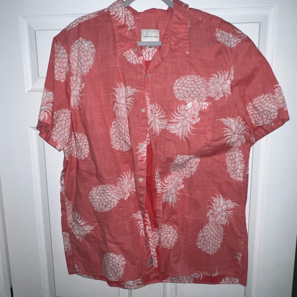 Men’s American Eagle short sleeve button up shirt, sz xxl, $20